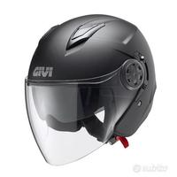 CASCO JET MOTO SCOOTER GIVI 12.3 NERO OPACO VISIER