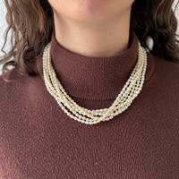 Parure perle di fiume chiusura in￼oro