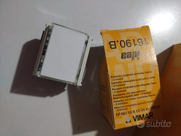 19 Pulsanti targhetta Vimar Idea 16190.B  Bianchi 