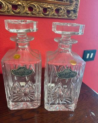 Coppia di caraffe / bottiglie decanter vintage