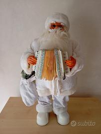 Babbo Natale con fisarmonica e sacca porta doni 