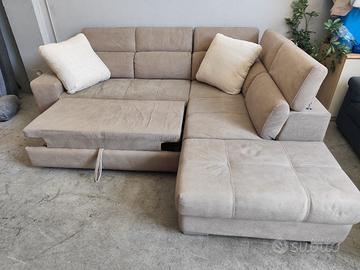 divano letto con pouf contenitore 