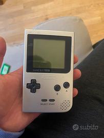 Game boy pocket grigio metalizzato come nuovo