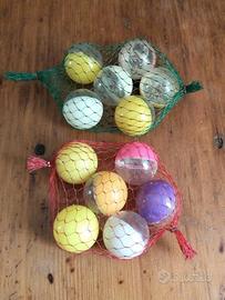 2 reti di palline da spiaggia vintage ciclisti