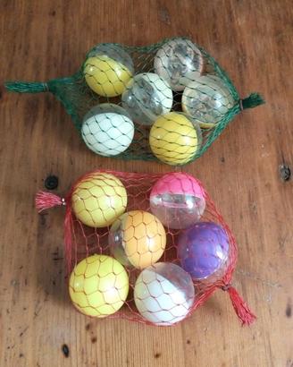 2 reti di palline da spiaggia vintage ciclisti