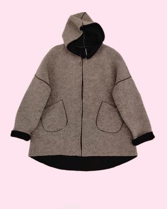 Cappotto in misto lana cotta taglia L