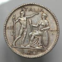 20 lire littore 1927 BB, Regno D'Italia 