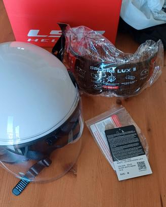casco jet ls2 sphere lux 2 bianco moto taglia m