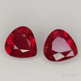 Coppia di Rubini Naturali Top Pigeon Blood 1.06ct