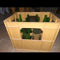 bottiglie da litro con cassa porta bottiglie 