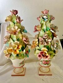 Coppia vasi fiorì ceramica Vecchia Bassano