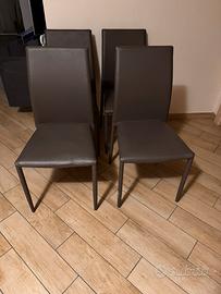 Sedie ecopelle grigie