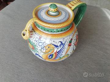 Teiera originale ceramica Deruta Santucci. 