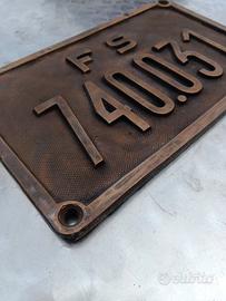 targa ferrovia dello stato