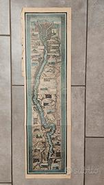 Antica Mappa Guida Illustrata Del Nilo