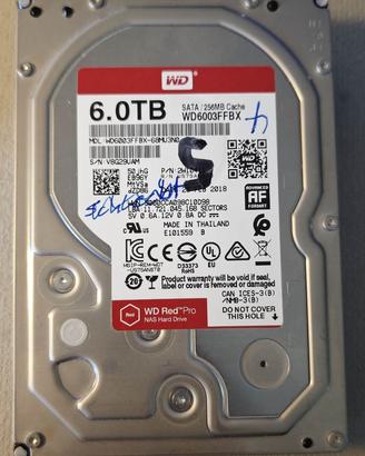 WD Red Pro WD6003FFBX 6 TB 7200 RPM 256 MB SATA II