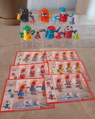 Lotto sorpresine kinder divertenti bidoni completa