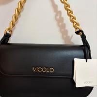 NUOVA Borsa Sottospalla Vicolo Nera Catena Oro - C