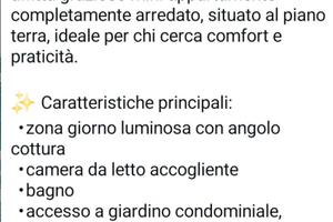 Appartamento libero ,arredato