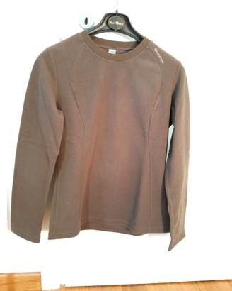 Felpa Pile Decathlon taglia M da donna Marrone