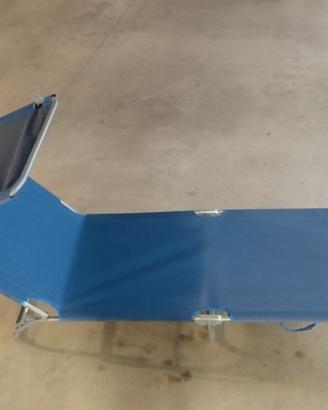 Sdraio blu pieghevole 