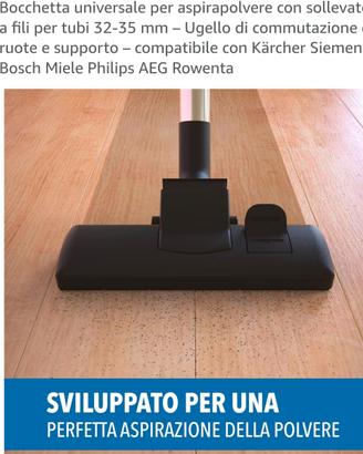 Bocchetta universale per aspirapolvere con solleva
