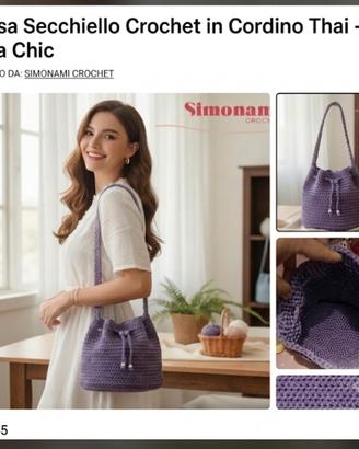 Borsa Secchiello Lilla Cordino Thai SIMONAMI 
