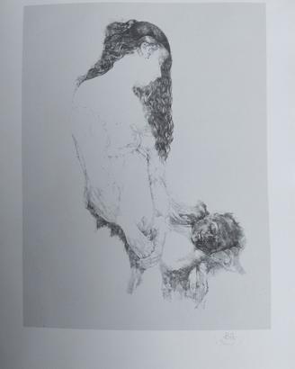 Renzo Vespignani Litografia originale con timbro 