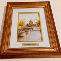 QUADRO OLIO SU TELA:"PARIGI L'ISTITUTO DI FRANCIA"