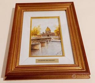 QUADRO OLIO SU TELA:"PARIGI L'ISTITUTO DI FRANCIA"