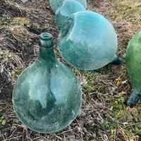 Damigiane in vetro verde – varie misure – vintage