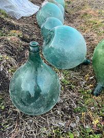 Damigiane in vetro verde – varie misure – vintage