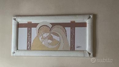 Camera da letto quadro specchio lampadario