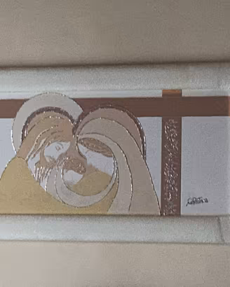 Camera da letto quadro specchio lampadario