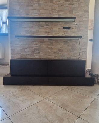 Mobile tv con mensole led