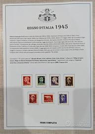 Francobolli Regno d'Italia 1945