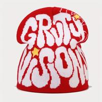 Berretto Y2K Hip-Hop Rosso