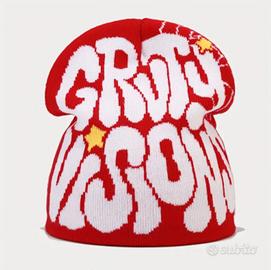 Berretto Y2K Hip-Hop Rosso