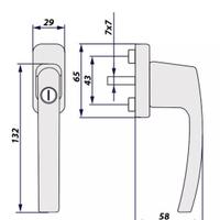 Maniglia finestre con serratura