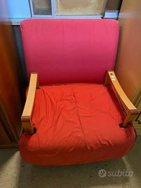 Poltrona rossa letto singolo S-710