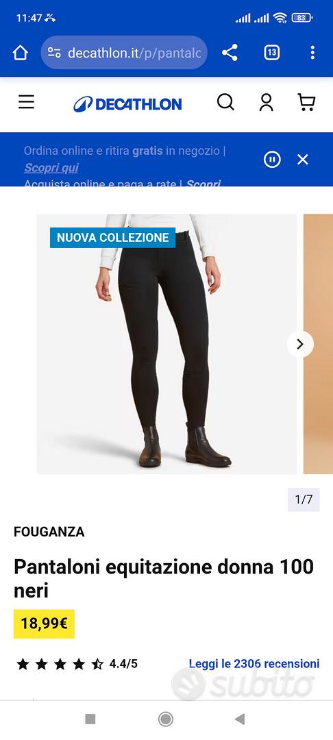 Minetom Donna Pantaloni Da Equitazione Leggings Da Equitazione Con Rinforzo Completo Tasca Portacellulare D Marina M 103984680
