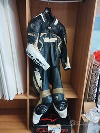 tuta in pelle moto intera