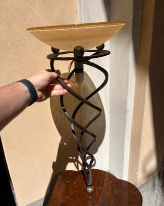 Applique Terzani ferro battuto vetro di Murano