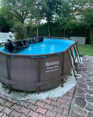 Piscina ovale Bestway Power Steel Swim Vista 2