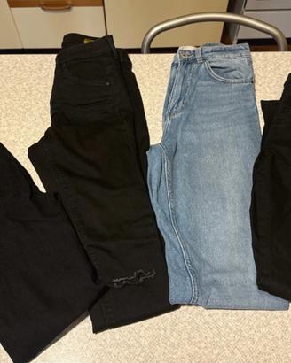 Set Jeans taglia XS 38 chiari e neri come nuovi