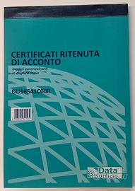 Certificati di ritenuta d'Acconto.  2 blocchi