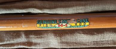 Canna pesca mosca in bamboo anni 50 in 6 pezzi