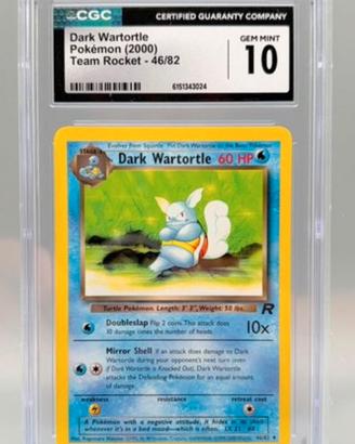 Dark Wartortle 46/82 Team Rocket 2000 – CGC 10