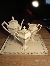 Giraud Limoges France servizio tè caffè dipinto 