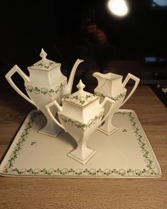 Giraud Limoges France servizio tè caffè dipinto 